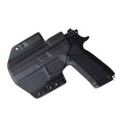 RH HOLSTERS Kabura OWB Classics CZ P-09  F NOCTURNE / right - 1/2 sweatguard / steel loops 40 mm / black KYDEX