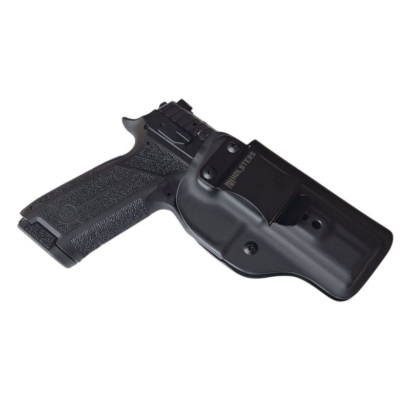 RH HOLSTERS Kabura IWB Classics CZ P-09  F NOCTURNE / right - wewnętrzna / full sweatguard / flushclip 40 mm / black KYDEX