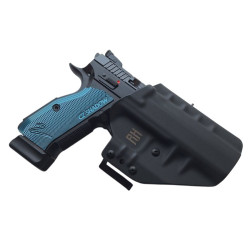 RH HOLSTERS Kabura OWB Frogy CZ Shadow   2 / right - 1/2 sweatguard / speedloops 40 mm / black KYDEX