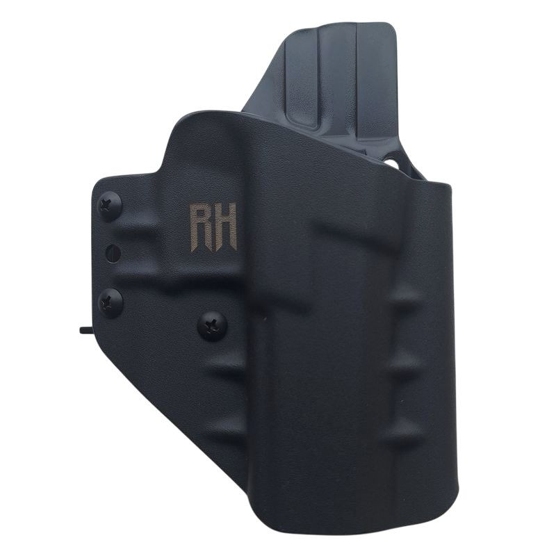 RH HOLSTERS Kabura OWB Frogy CZ P-10 F   / right - 1/2 sweatguard / speedloops 40 mm / black KYDEX