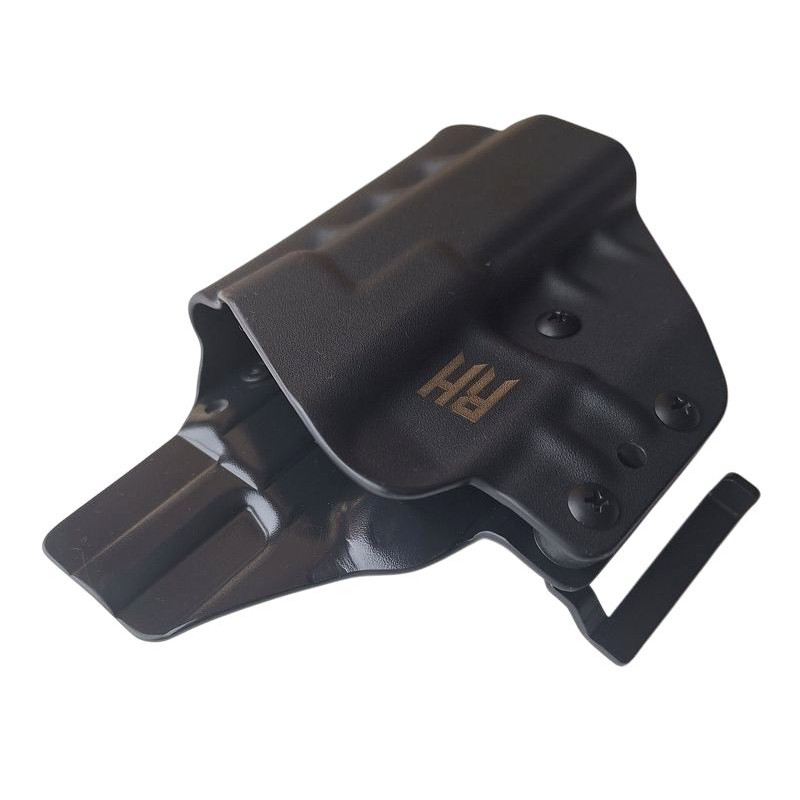 RH HOLSTERS Kabura OWB Frogy CZ P-10 F   / right - 1/2 sweatguard / speedloops 40 mm / black KYDEX