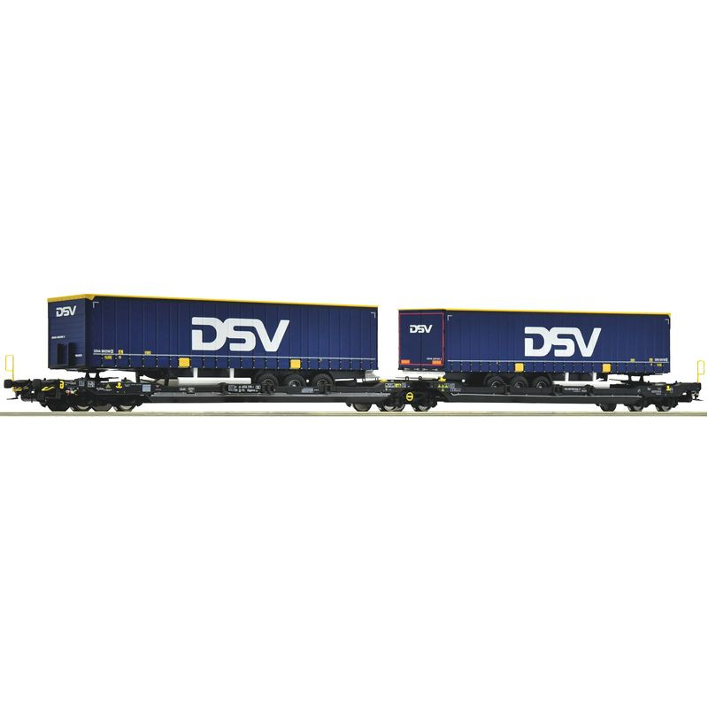 ROCO 6600034 WAGON TOWAROWY KONTENEROWY  DSV ep.VI ( 2 wagony )