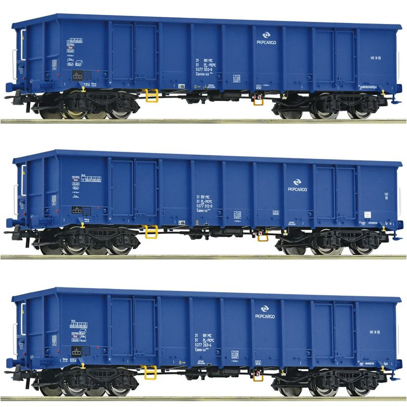 ROCO 6600100 Eanos nákladní vůz PKP Cargo ep. VI ( 3 vozy )