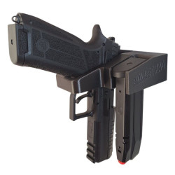 BULLETMAG UCHWYT NA BROŃ KRÓTKĄ (z       latarką i kolimatorem) x1 + 1 x MAGAZYNEK 9 mm / pomarańczowy / na magnes