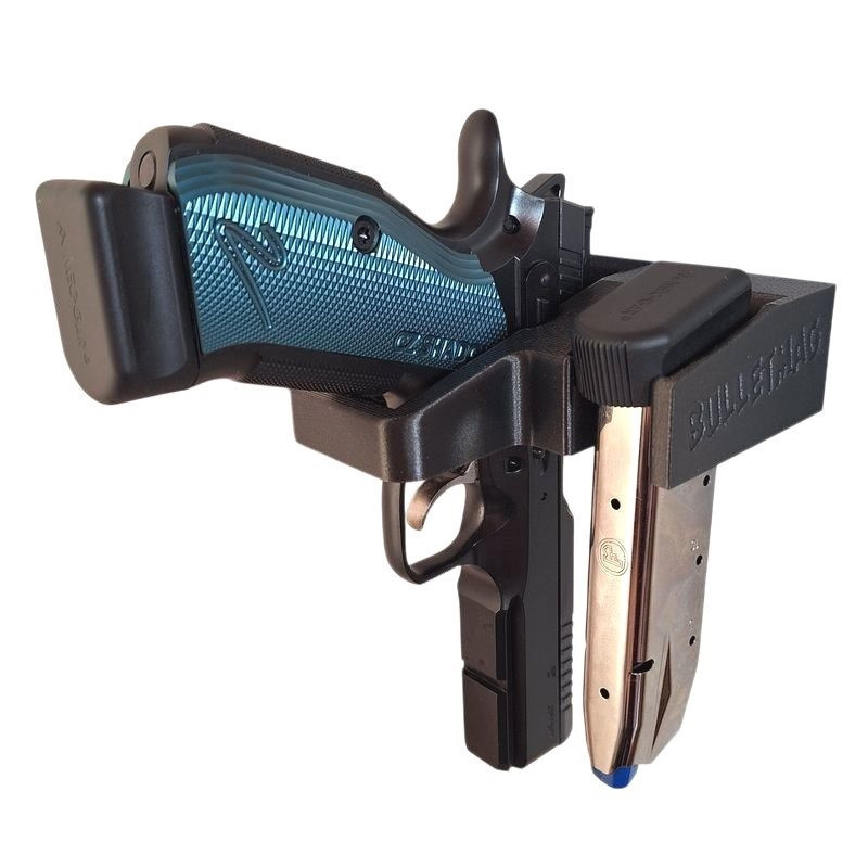 ZÁSOBNÍK NA KRÁTKÉ ZBRANĚ BULLETMAG (s baterkou a kolimátorem) x1 + 1 x 9 mm zásobník / oranžový / magneticky připevněný