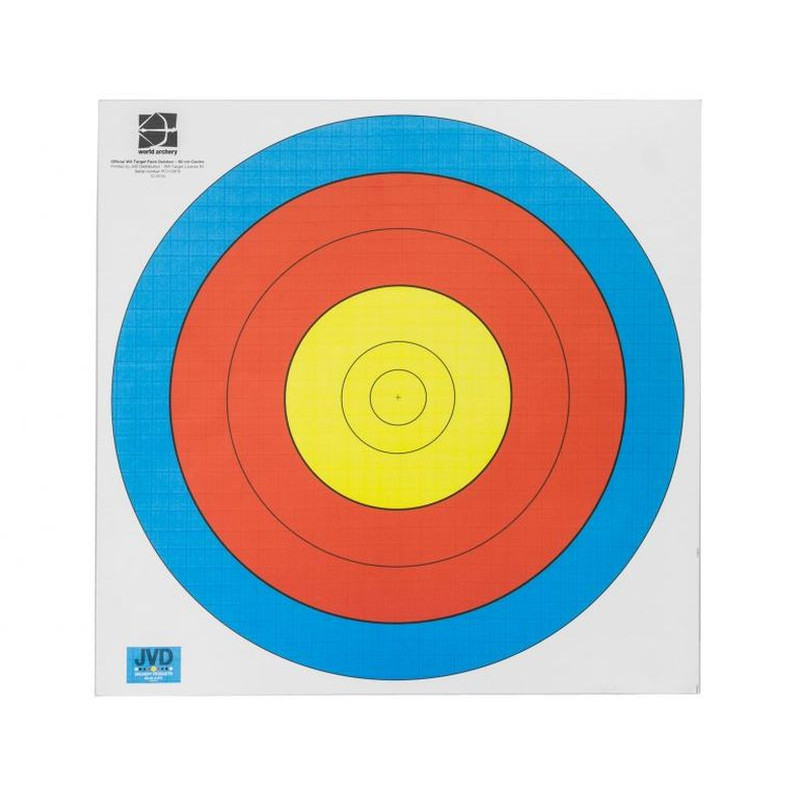 PAPÍROVÝ TERČ 40 cm JVD FITA 6 prstenců / 3 barvy (1 kus)