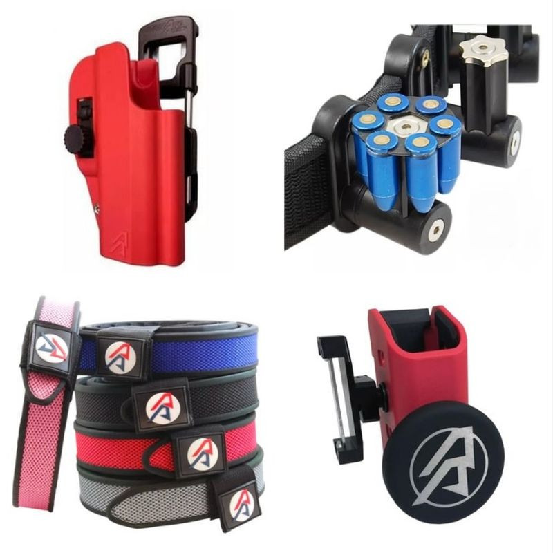 x IPSC holsters, pouches, belts...