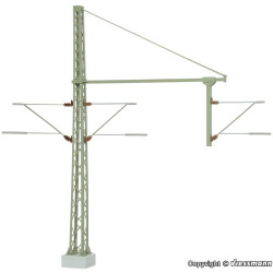 VIESSMANN 4160 H0 Maszt kratownicowy     z odciągiem na 2 tory