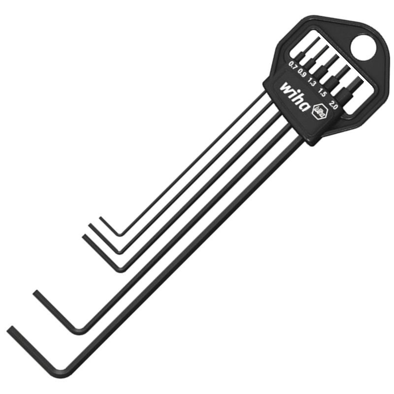 WIHA Allen wrench set 0.7 / 0.9 / 1.3 / 1.5 / 2 mm