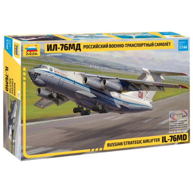 ZVEZDA 1/144 ILYUSHIN IŁ-76MD RUSSIAN    STRATEGIC AIRLIFTER (7011)