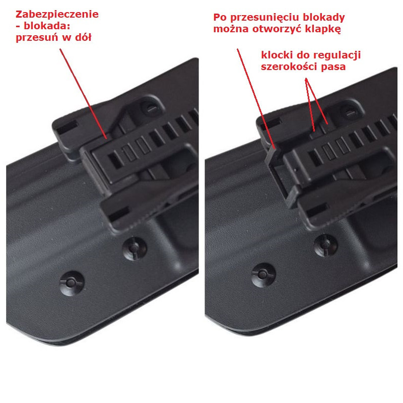 RH HOLSTERS Kabura OWB Sport CZ Shadow   2 / right / tek-lok / black KYDEX