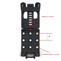 RH HOLSTERS Kabura OWB Sport CZ P-09 F   NOCTURNE / right - Tek-lok / 2 mm / black KYDEX