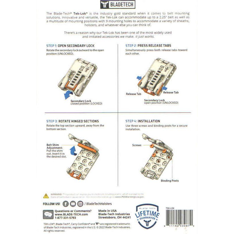RH HOLSTERS Kabura OWB Sport CZ Shadow   2 / left / Tek-lok / black KYDEX