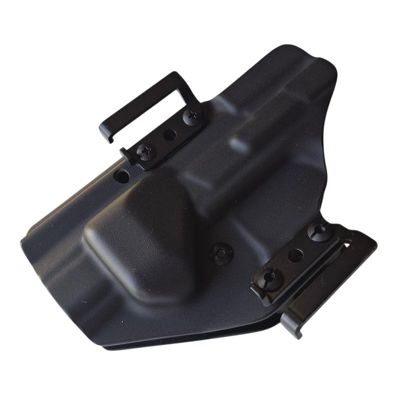 RH HOLSTERS Kabura OWB Frogy CZ P-09 F   NOCTURNE / right - 1/2 sweatguard / speedloopsoops 40 mm / black KYDEX