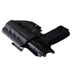 RH HOLSTERS Kabura OWB Frogy CZ P-09 F   NOCTURNE / right - 1/2 sweatguard / speedloopsoops 40 mm / black KYDEX