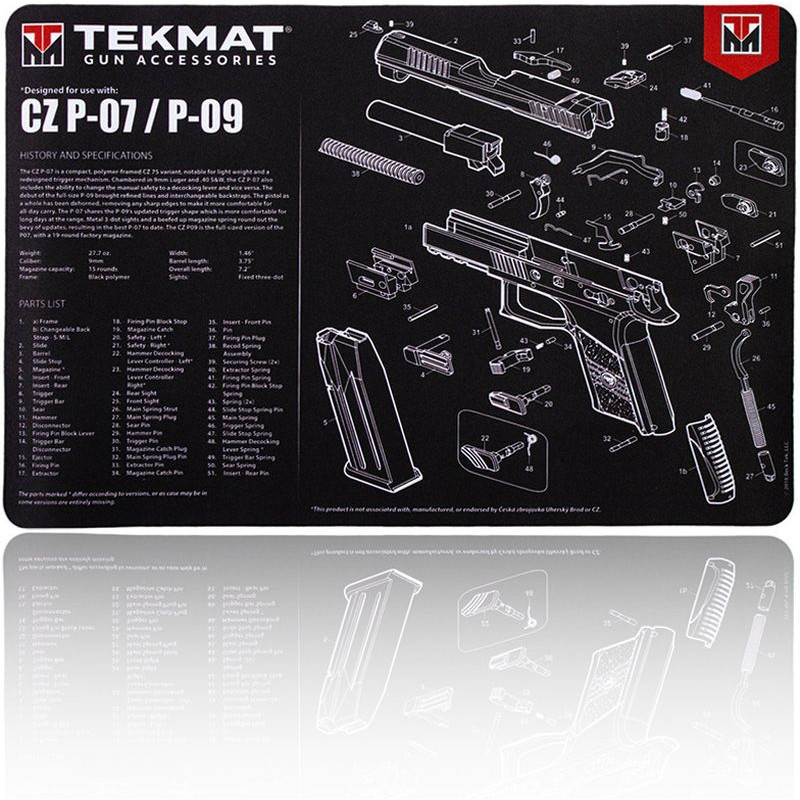 TEKMAT Mata do czyszczenia broni CZ P-07 / P-09 / 27x43 cm (TEK-R17-CZP07)
