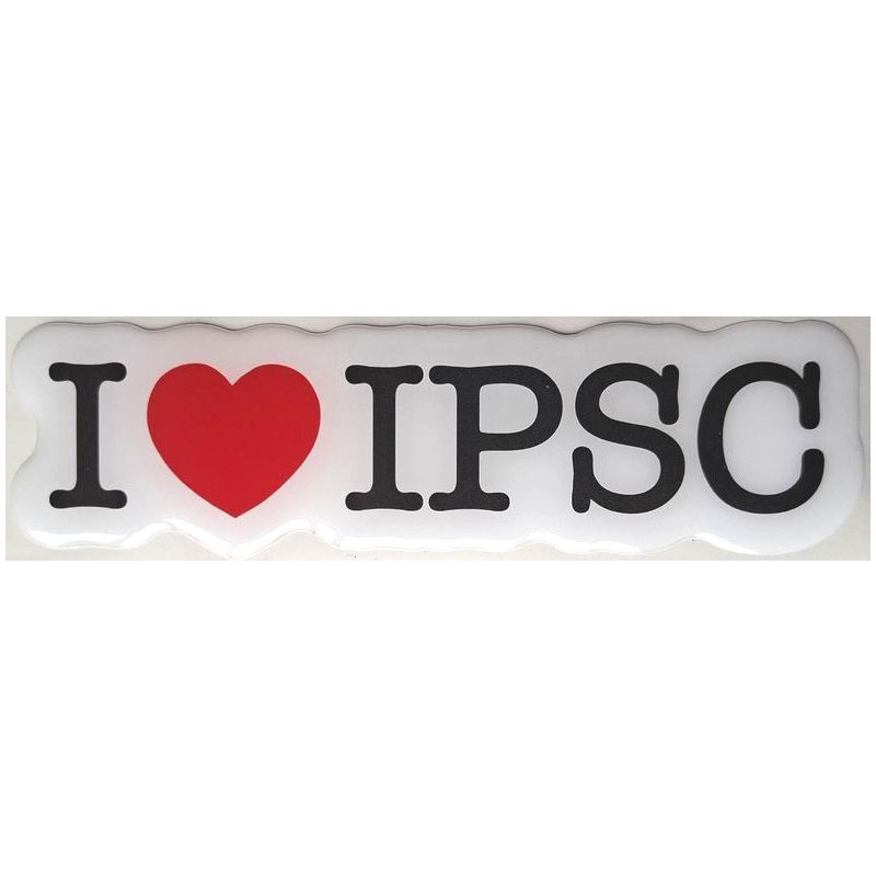 Sticker " I love IPSC " - 3D convex
