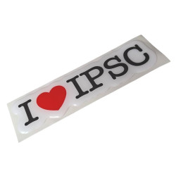 Sticker " I love IPSC " - 3D convex