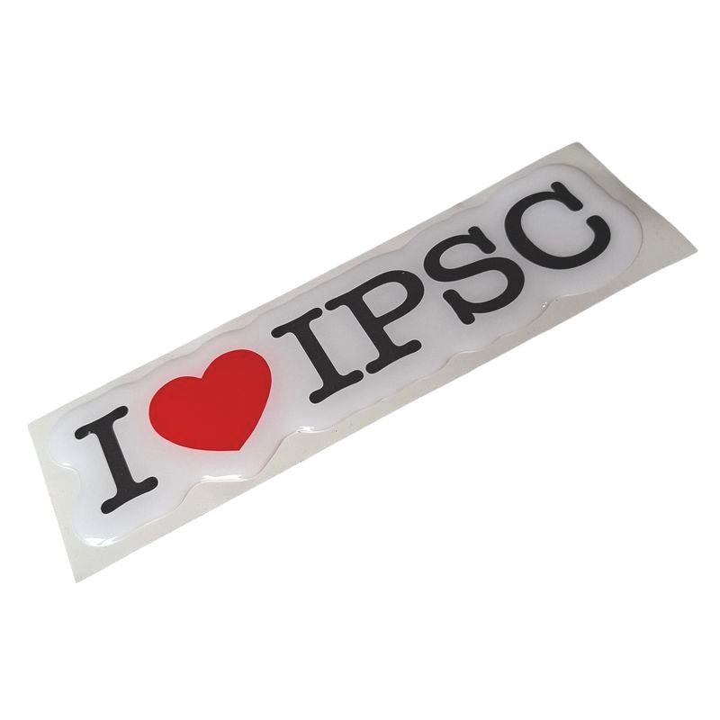 Sticker " I love IPSC " - 3D convex