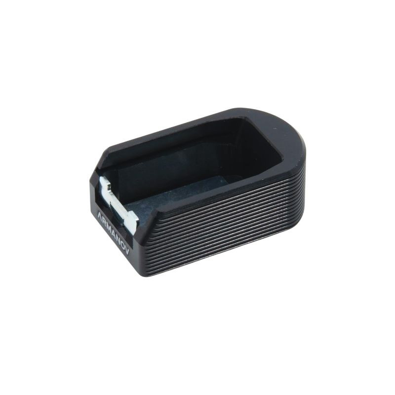ARMANOV Magazine Base for CZ P-09/     P-10 Series / BLACK / +2 Rounds (MPCZP10-BL) MaXXXgrip Line