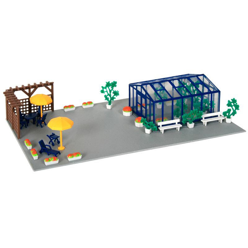 KIBRI 38634 H0 Greenhouse, pergola, umbrellas / LED lighting
