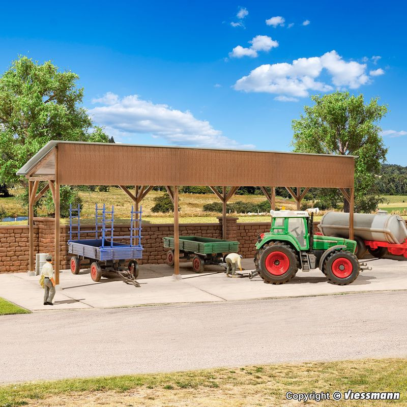 KIBRI 38349 H0 shed - canopy for machinery