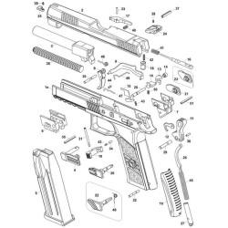 CZ Sprężyna zatrzasku zamka do CZ P-07,  P-09 (0710-0090-02ND) parts 47 / ĆESKA ZBROJOVKA