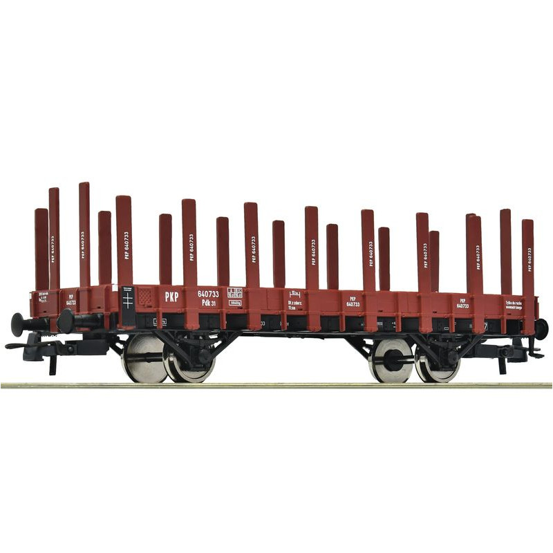 ROCO 6600148 GOODS WAGON with stanchions PKP ep. III