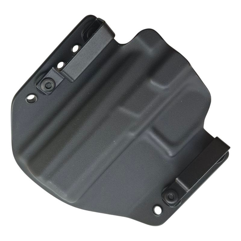 RH HOLSTERS Kabura OWB Classics CZ P-09  F NOCTURNE / right - without sweatguard / steel loops 40 mm / black KYDEX