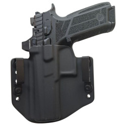 RH HOLSTERS Kabura OWB Classics CZ P-09  F NOCTURNE / right - without sweatguard / steel loops 40 mm / black KYDEX