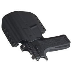 RH HOLSTERS Kabura OWB Classics CZ P-09  F NOCTURNE / right - without sweatguard / steel loops 40 mm / black KYDEX