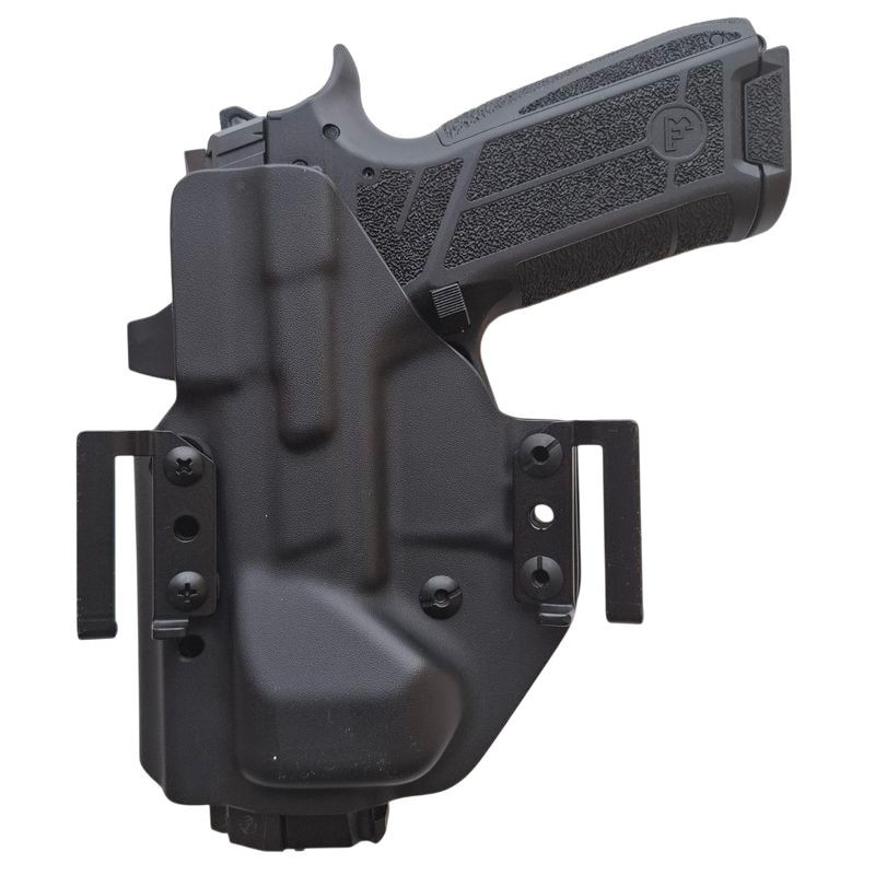RH HOLSTERS OWB Frogy CZ P-09 C NOCTURNE holster / right - 1/2 sweatguard / speedloopsoops 40 mm / black KYDEX