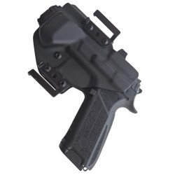 RH HOLSTERS OWB Frogy CZ P-09 C NOCTURNE pouzdro / pravé - 1/2 potní chránič / speedloopsoops 40 mm / černý KYDEX