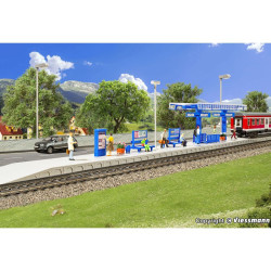 KIBRI 39557 H0 PERON with shelter and LED lighting