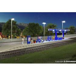 KIBRI 39557 H0 PERON s přístřeškem a osvětlením LED