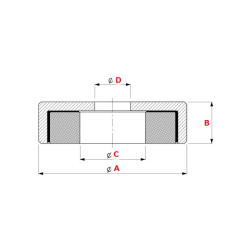 MAGNES NEODYMOWY WALEC 25* 7 mm /        z otworem 11x6 mm pod śrubę