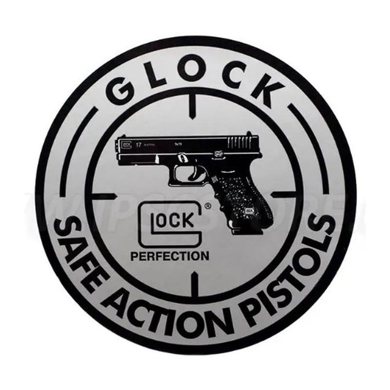 Nálepka GLOCK / průměr 10 cm / SAFE ACTION PISTOLS