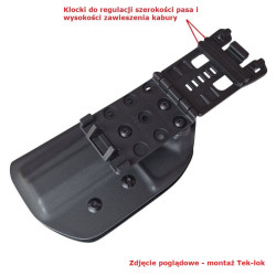 RH HOLSTERS Kabura OWB Sport CZ Shadow   2 Target 5" / left - Tek-lok / 3 mm / black KYDEX