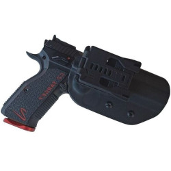 Pouzdro OWB Sport CZ Shadow 2 Target 5" / levé - Tek-lok / 3 mm / černé pouzdro KYDEX