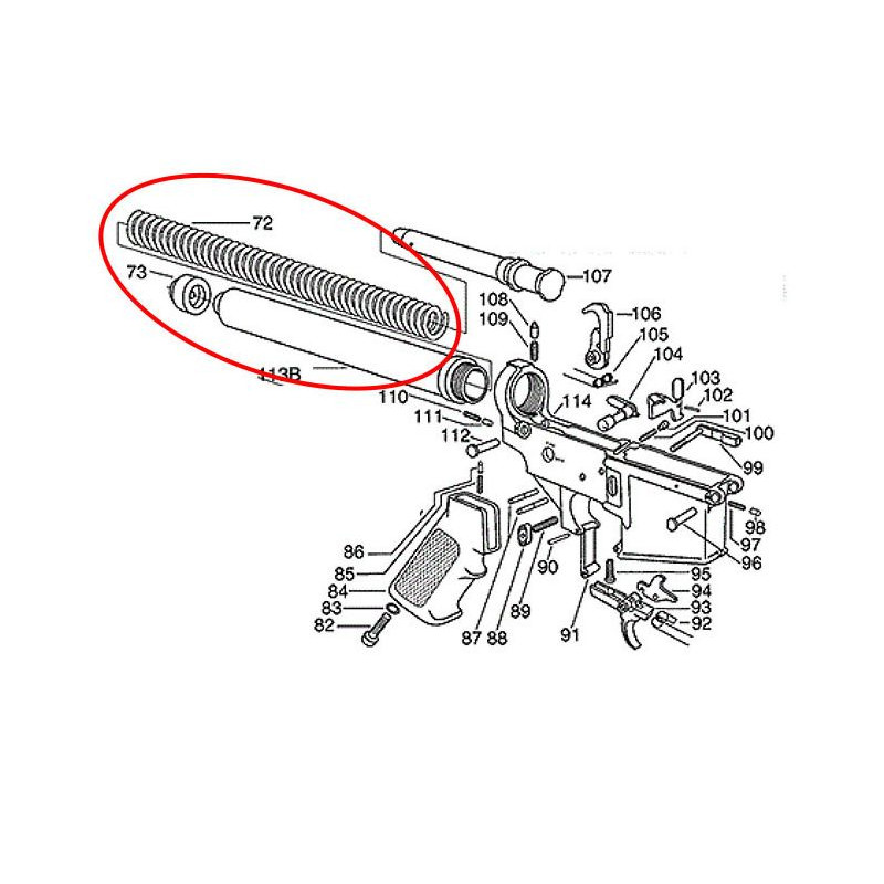 EEMANN TECH AR-15 Sprężyna bufora        (180006)