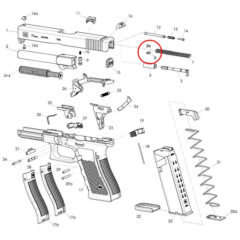EEMANN TECH Tulejka iglicy do Glock      (122003)