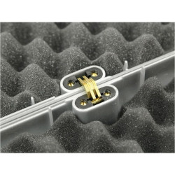 MEGALINE KUFER NA BROŃ  50x30x8,5 cm     (500/0000) czarny z klamrami