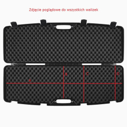 MEGALINE KUFER NA BROŃ  50x30x8,5 cm     (500/0000) czarny z klamrami