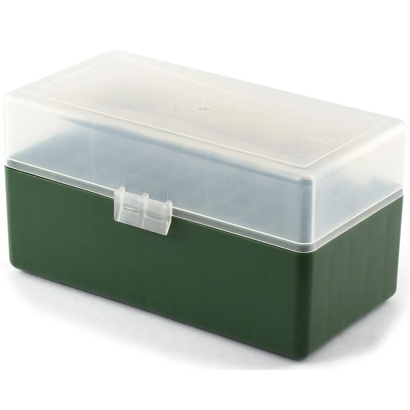 MEGALINE Box for .243 - .308 ammunition / 50 pieces / green-clear