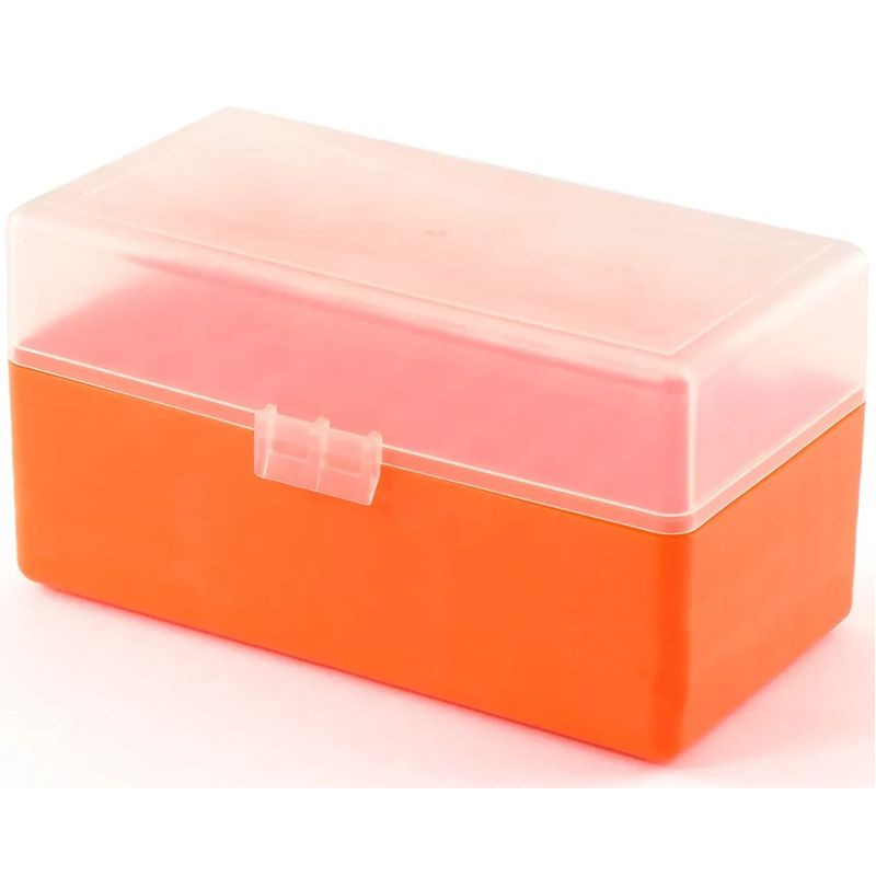 MEGALINE Box for .243 - .308 ammunition / 50 pieces / orange-clear
