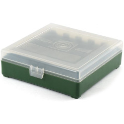 MEGALINE 9 mm ammunition box / 100 pieces / green