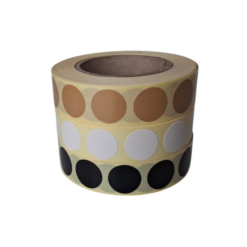 Stickers for discs 14 mm / 1000 pieces / brown (302023) ET