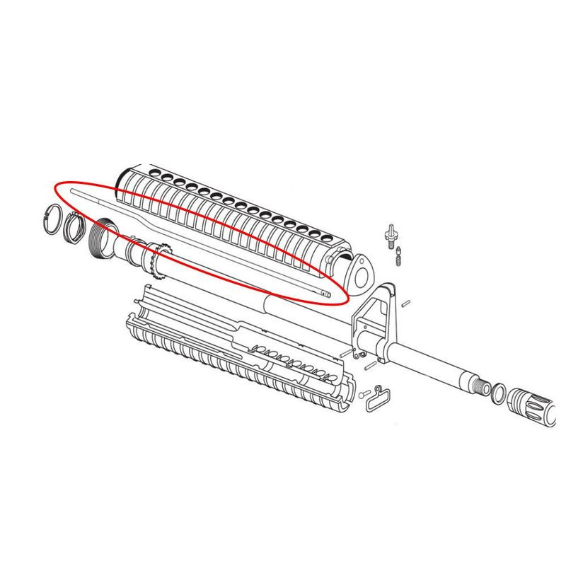 EEMANN TECH AR-15 MIDDLE Gas Tube    (180042)