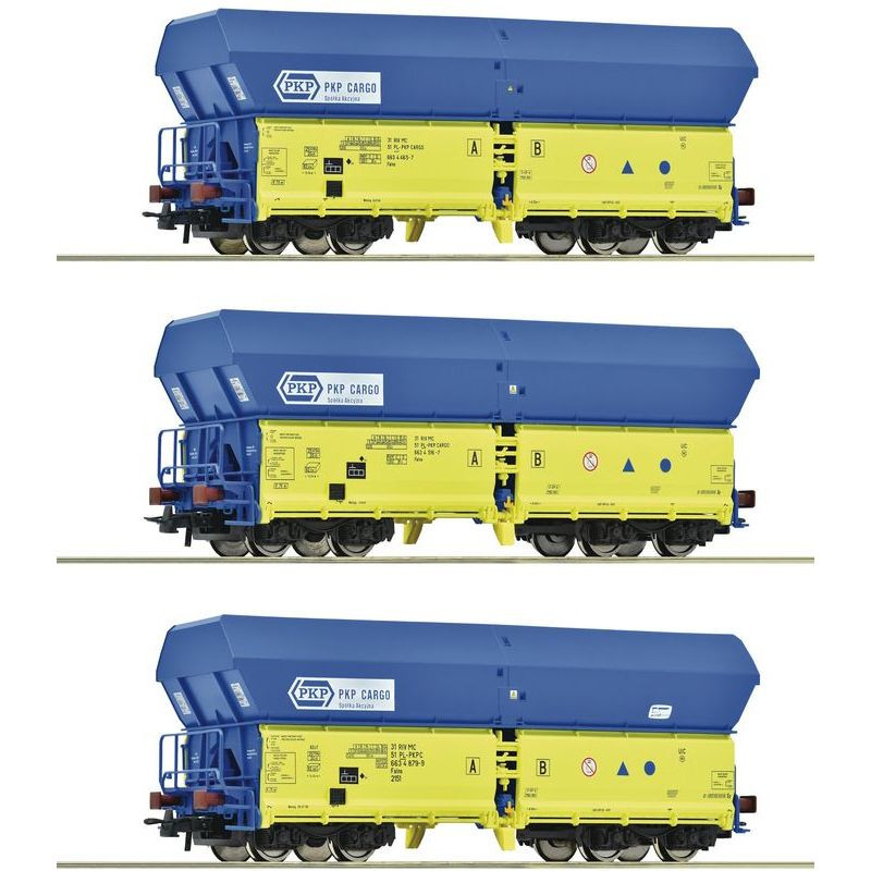 ROCO 6600136 FREIGHT WAGON type FALNS ep.V-VI ( set of 3 pieces )