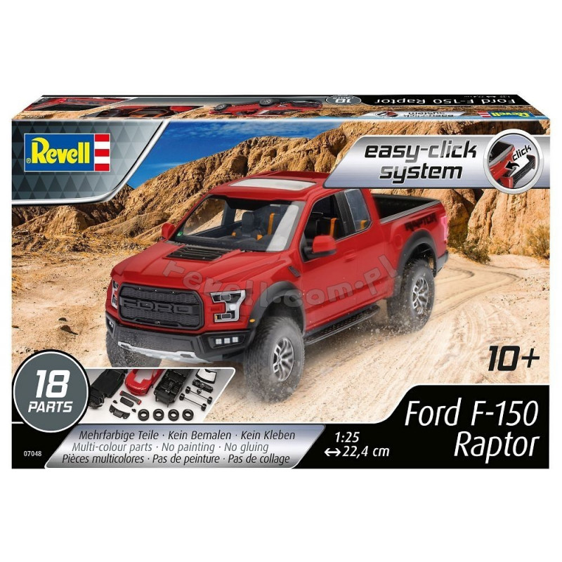 REVELL 1/25 FORD F-150 RAPTOR EASY CLICK SYSTEM (07048)